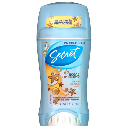 Secret Antiperspirant And Deodorant Invisible Solid Cozy Vanilla 2.6 oz Deodorant Pasteur Pharmacy
