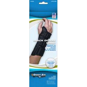 Sport Aid Deluxe Wrist Brace - Right Hand, Medium, Black - Firm Support for Carpal Tunnel & Arthritis Supports & Braces Pasteur Pharmacy