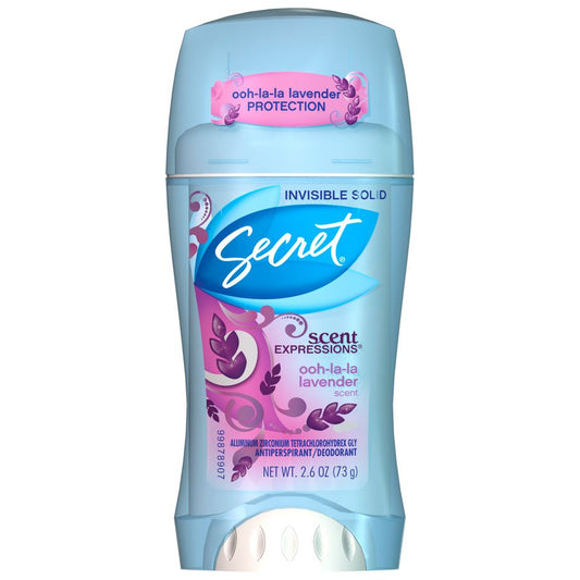 Secret Fresh Invisible Solid Antiperspirant And Deodorant, Lavender Scent, 2.6 Oz Deodorant Pasteur Pharmacy