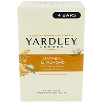 Yardley London Oatmeal & Almond Bar Soap, 4.0 oz (4-Pack) Bath & Body Pasteur Pharmacy