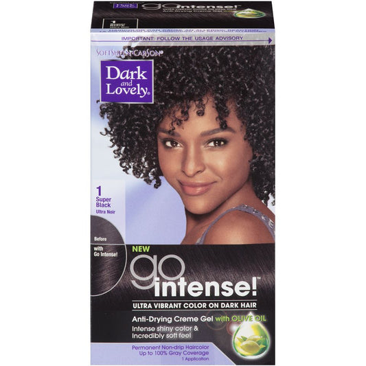 Dark and Lovely Go Intense Permanent Hair Color Super Black 1 Hair Color Pasteur Pharmacy