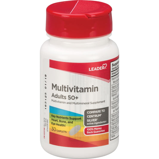 Leader Adult 50+ Multivitamin, Complete Daily Health Supplement, 30 Caplets Vitamins & Supplements Pasteur Pharmacy