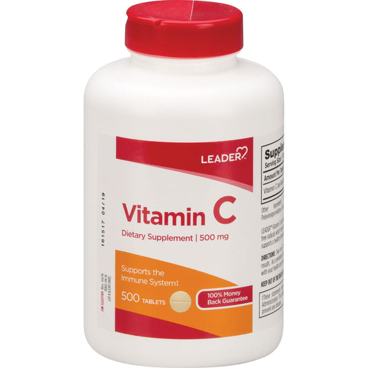 Leader Vitamin C, 500 Mg, Tablets Vitamins & Supplements Pasteur Pharmacy