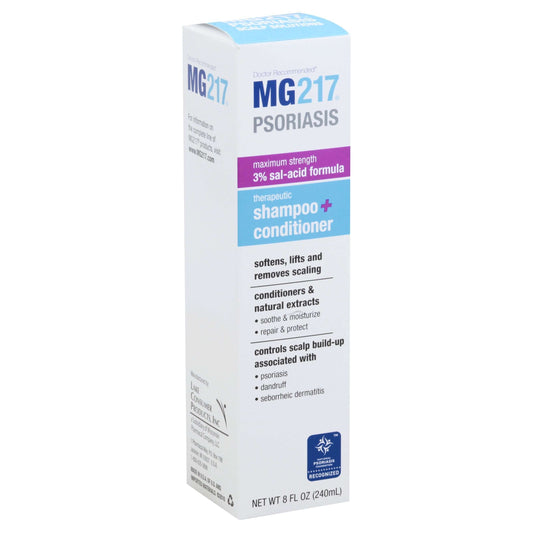 Mg217 Psoriasis Shampoo And Conditioner With Salicylic Acid, Therapeutic Scalp Treatment, 8fl Oz Shampoo & Conditioner Pasteur Pharmacy