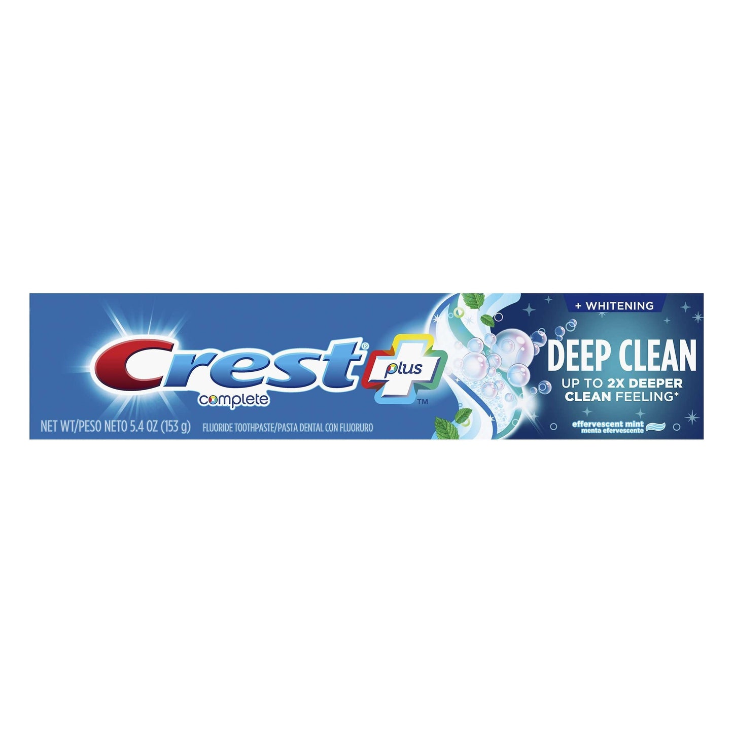 Crest Complete Whitening Fluoride Toothpaste Plus Deep Clean Effervescent Mint, 5.4 Oz Toothpaste Pasteur Pharmacy