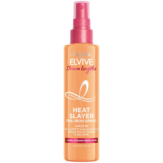 L'Oreal Paris Elvive Dream Lengths Heat Slayer Pre-Iron Spray Leave-In - 4.4oz Hair Care Pasteur Pharmacy