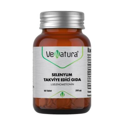 Venatura Selenio: 90 comprimidos, 90 mcg - Apto para veganos y vegetarianos para uso diario