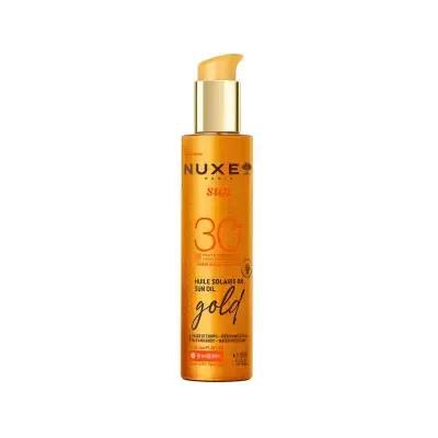 Nuxe Huile Prodigieuse Or : Huile Sèche Scintillante SPF 30 - Éclat Rayonnant pour la Peau et les Cheveux - Protection Solaire Naturelle, Sans Parabène, 50 ml