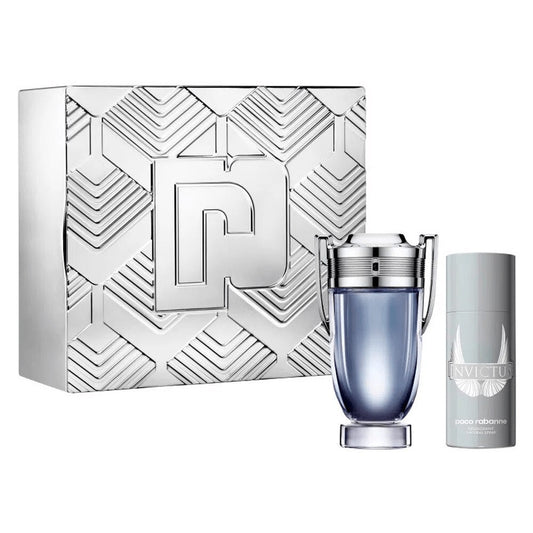 PACO RABANNE INVICTUS 2 PCS SET FOR MEN: 6.8 EAU DE TOILETTE SPRAY + 5.1 DEODORANT SPRAY MEN Fragrant Nest