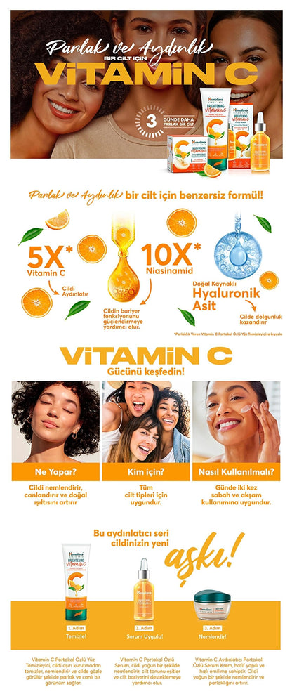 Gel limpiador facial iluminador de vitamina C y naranja Himalaya 100 ml