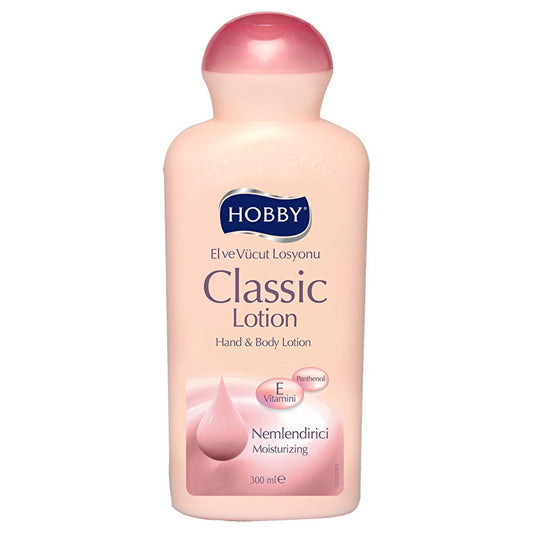 Loción Hidratante para Manos y Cuerpo Hobby Classic - Hidratación no grasa con pantenol y vitamina E