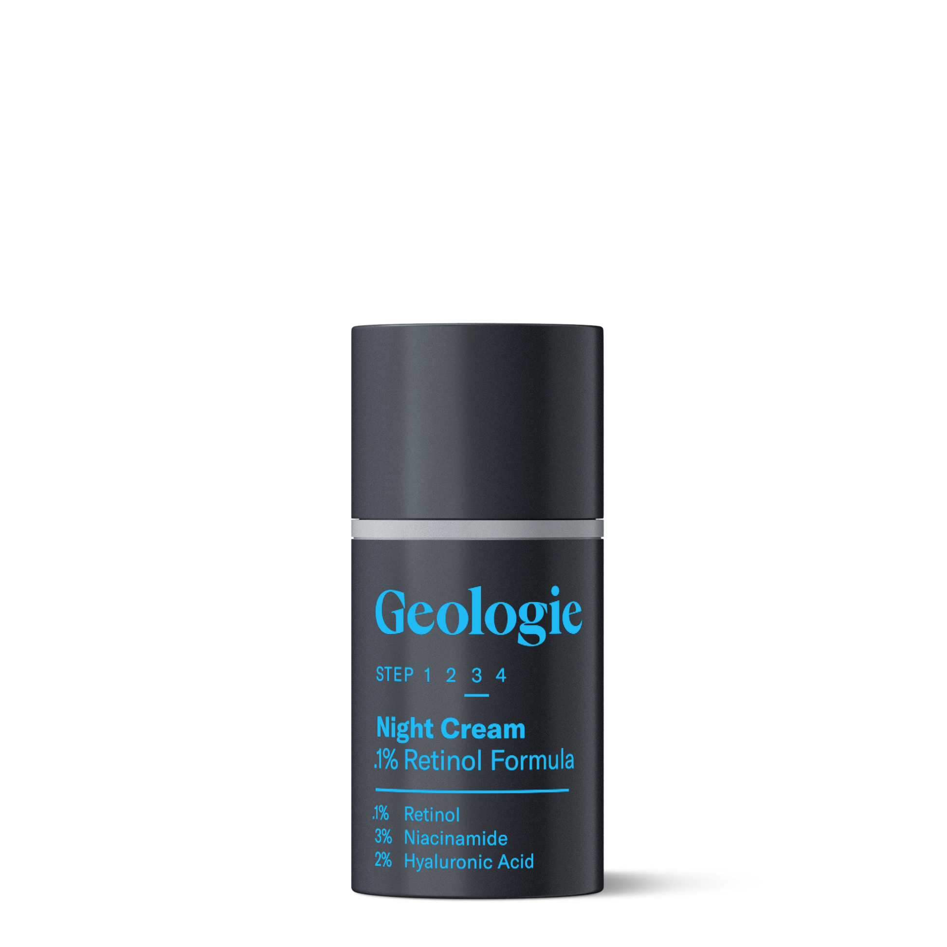 Geologie Retinol Night Cream Full Size Bottle Geologie Travel Size 0.1% 1-Pack