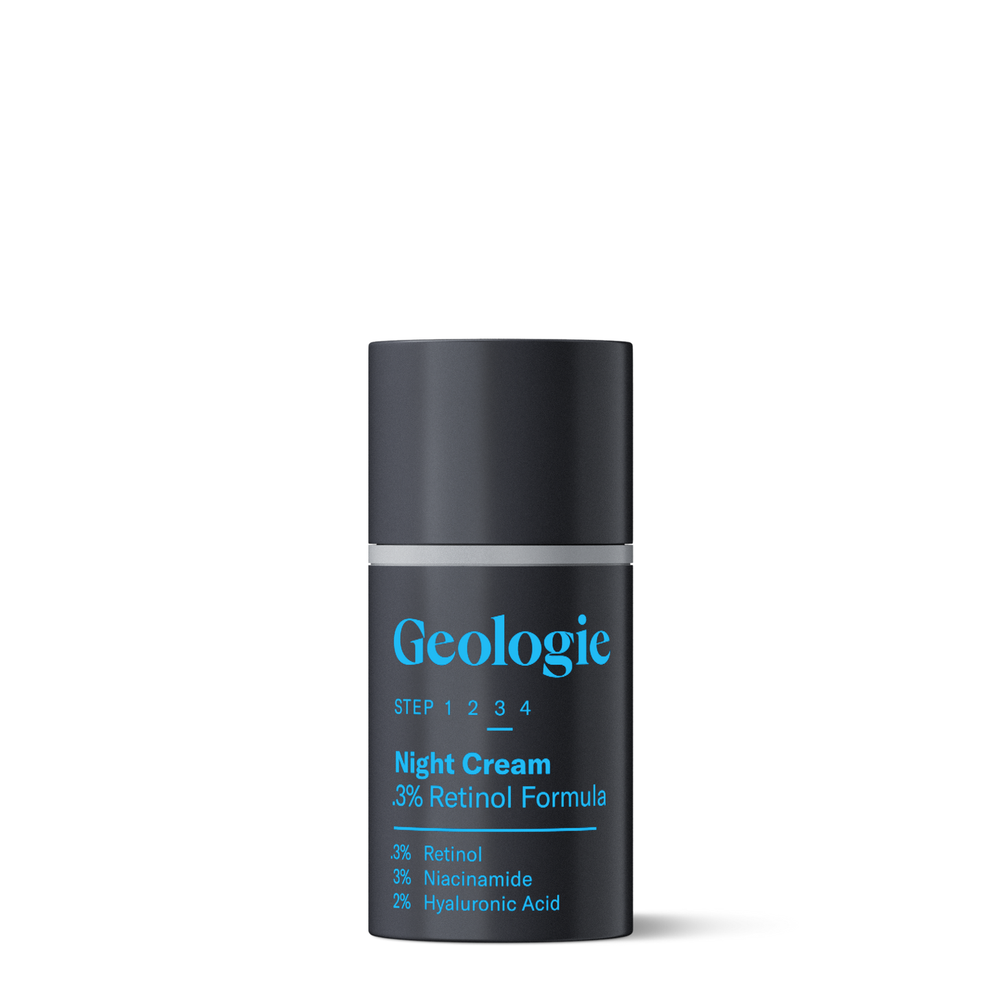 Geologie Retinol Night Cream Full Size Bottle Geologie Travel Size 0.3% 1-Pack