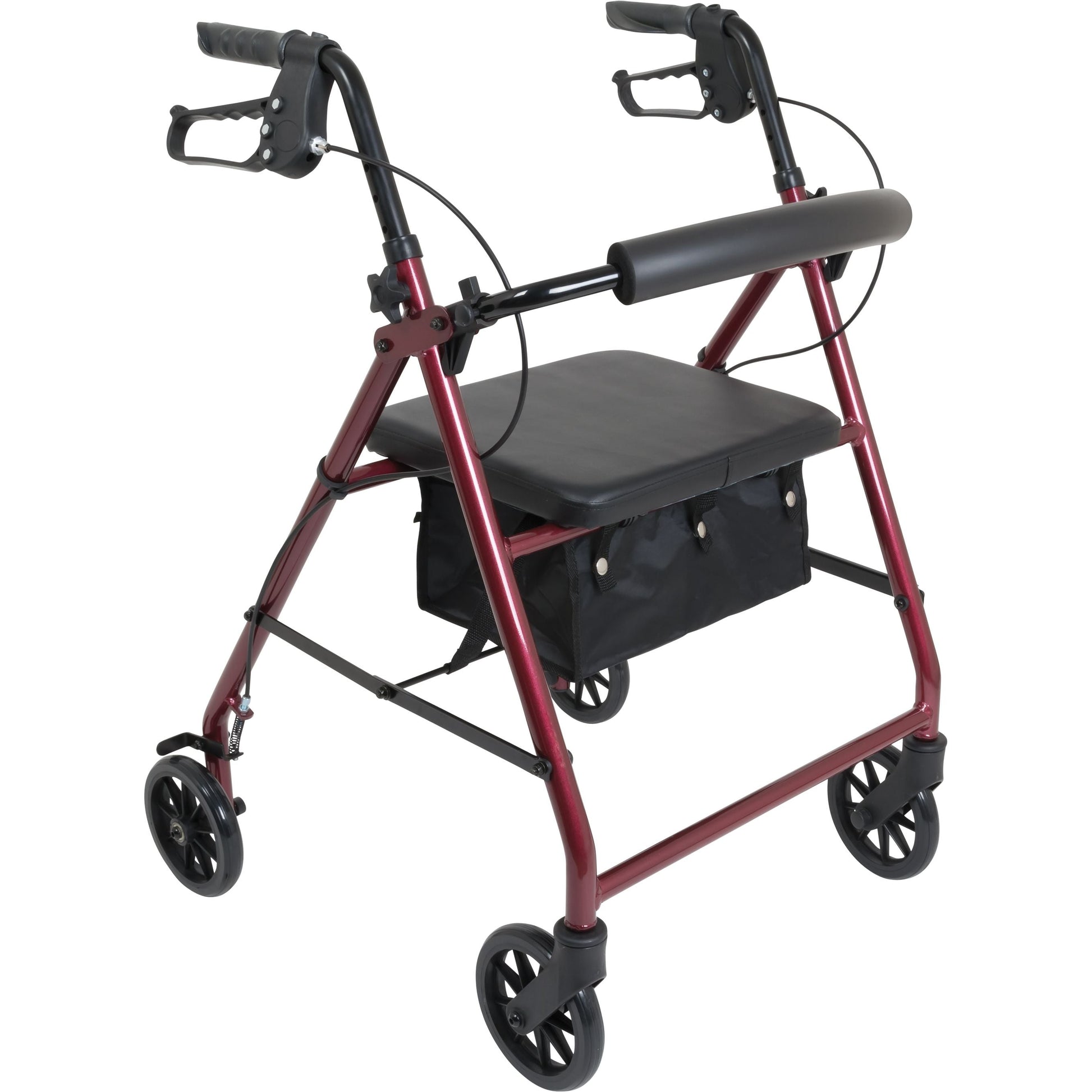 ProBasics Aluminum Rollator With 6-inch Wheels, Burgundy Walkers Pasteur Pharmacy