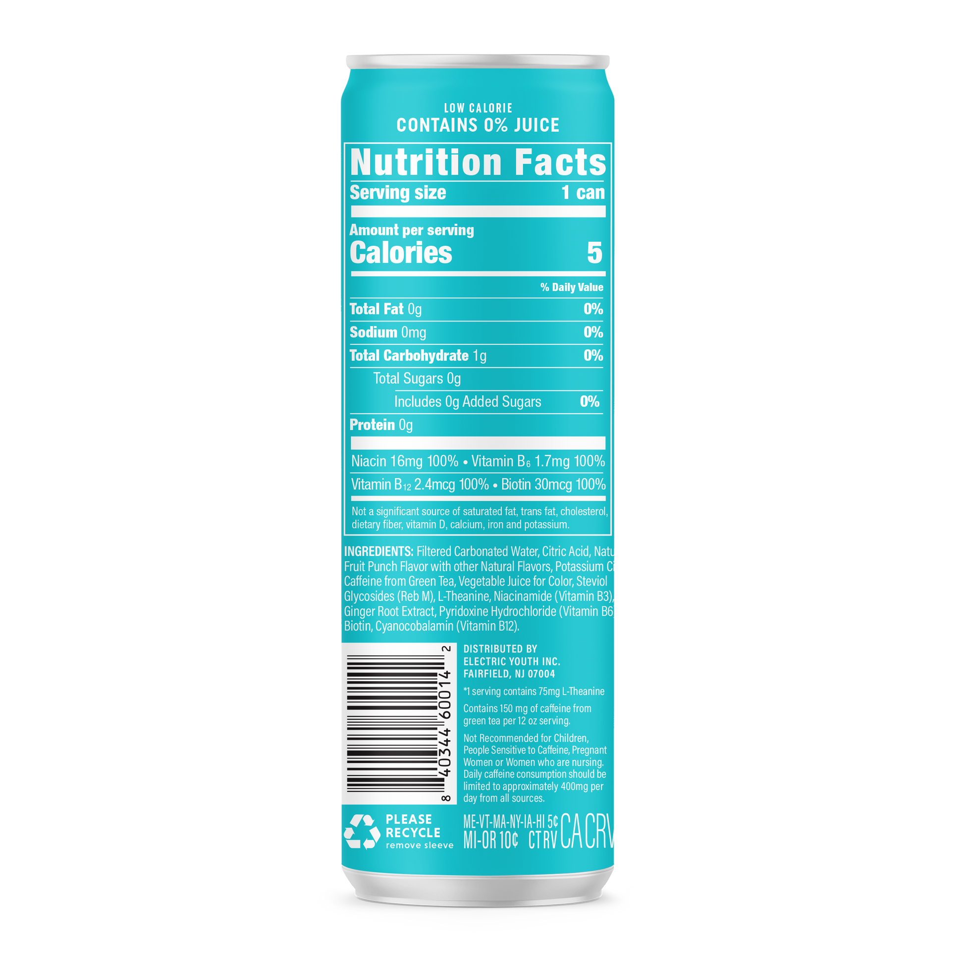 GORGIE Energy Drink - Sparkling Tropical Punch - 12 Cans Pack Energy Drink GORGIE