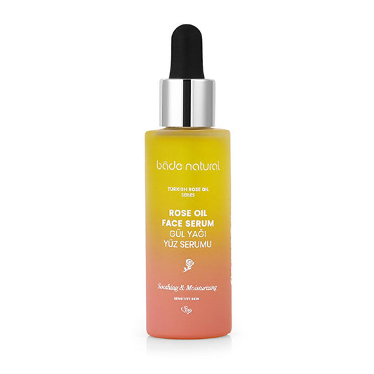 Sérum visage à l'huile de rose naturelle Bade : Sérum antioxydant apaisant pour une peau éclatante et sensible | Formule anti-âge naturelle