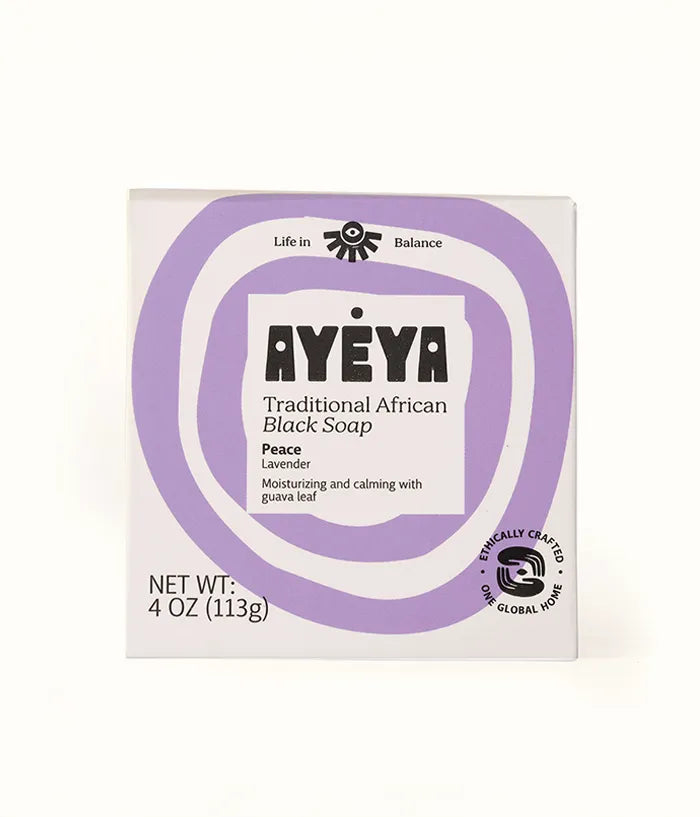 AYÉYA Traditional African Black Soap Bar<br>Peace Bar Soap AYÉYA Online Store