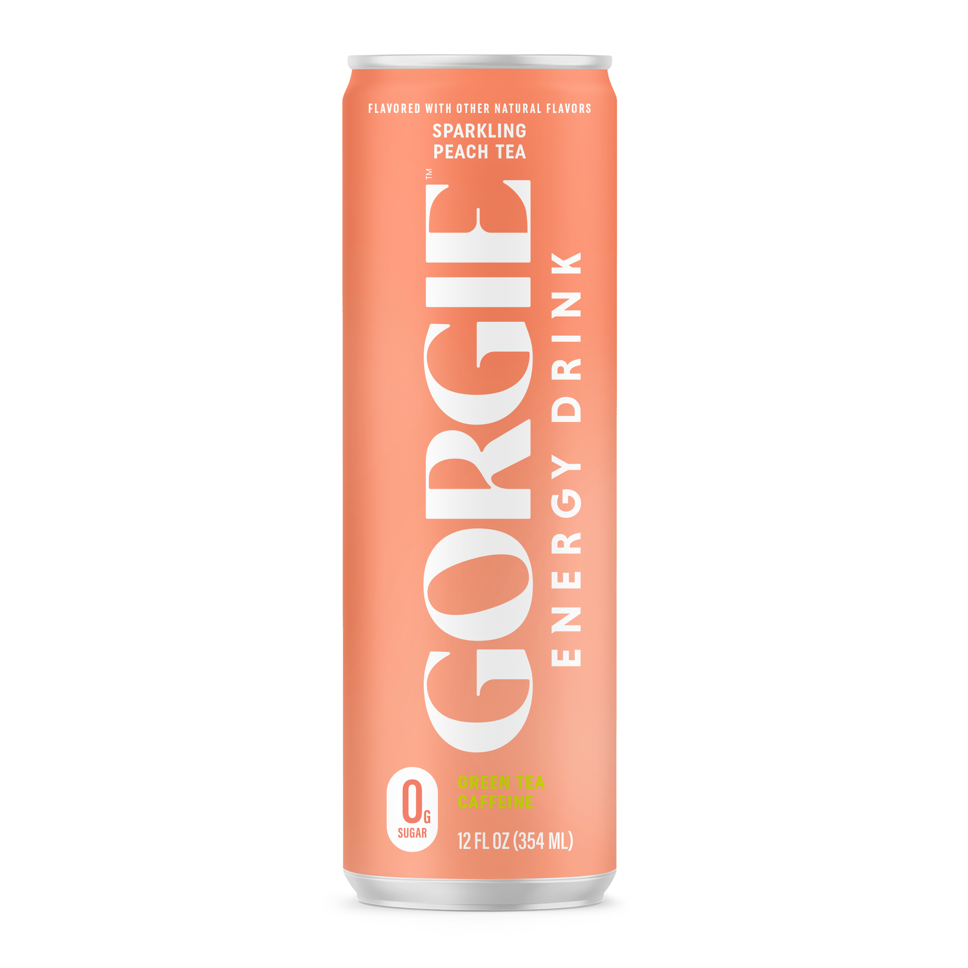 GORGIE Energy Drink - Sparkling Peach Tea - 12 Cans Pack Energy Drink GORGIE