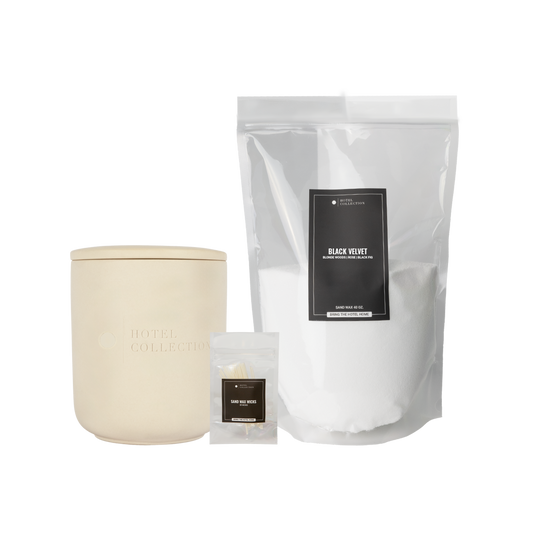 Aroma360 Petite Ceramic Sand Candle Wax Set Ceramic Sand Wax Candle Aroma360 Black Velvet Bone
