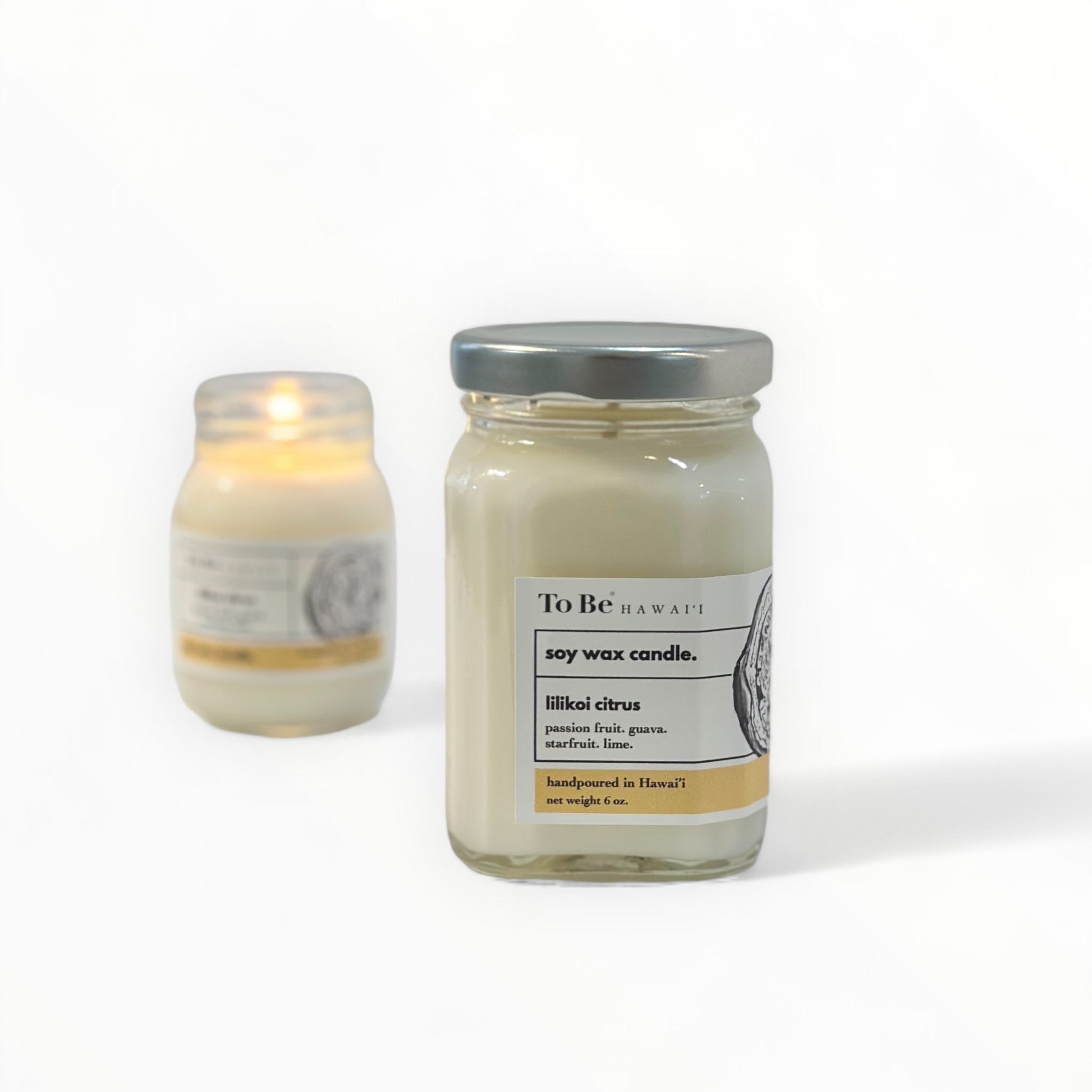 To Be Hawai'i Lilikoi Citrus Soy Wax Candle Handmade Soy Candle To Be Hawai'i