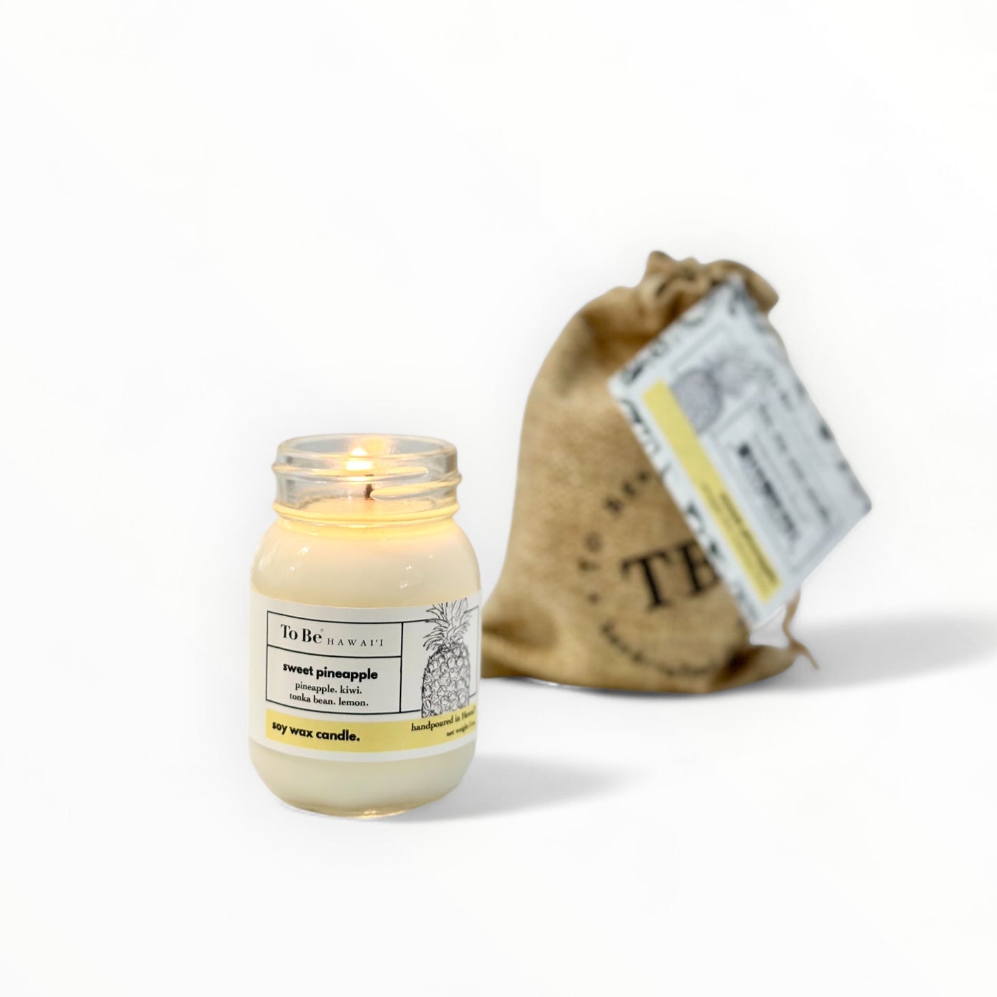 To Be Hawai'i Sweet Pineapple Soy Wax Candle Handmade Soy Candle To Be Hawai'i