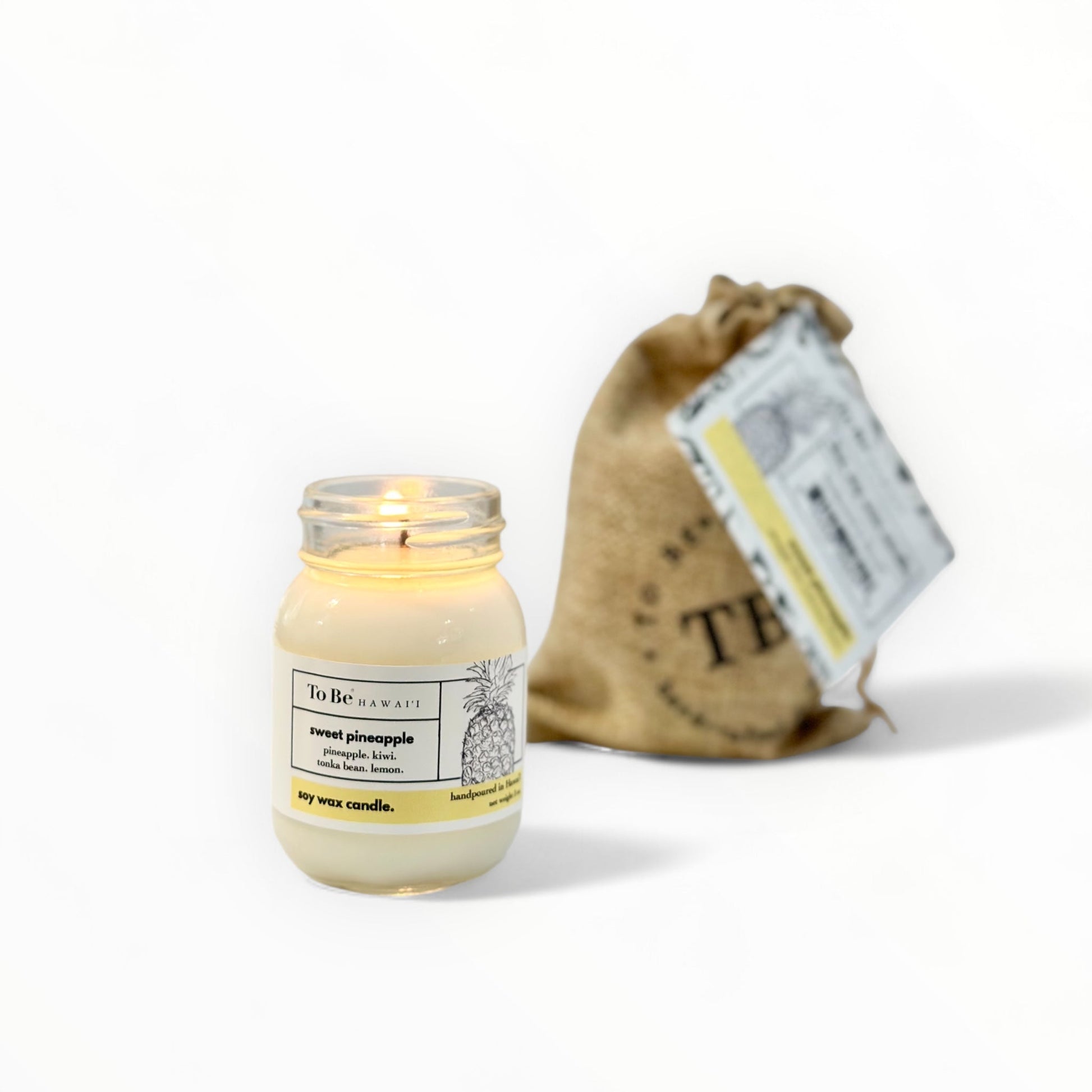 To Be Hawai'i Sweet Pineapple Soy Wax Candle Handmade Soy Candle To Be Hawai'i