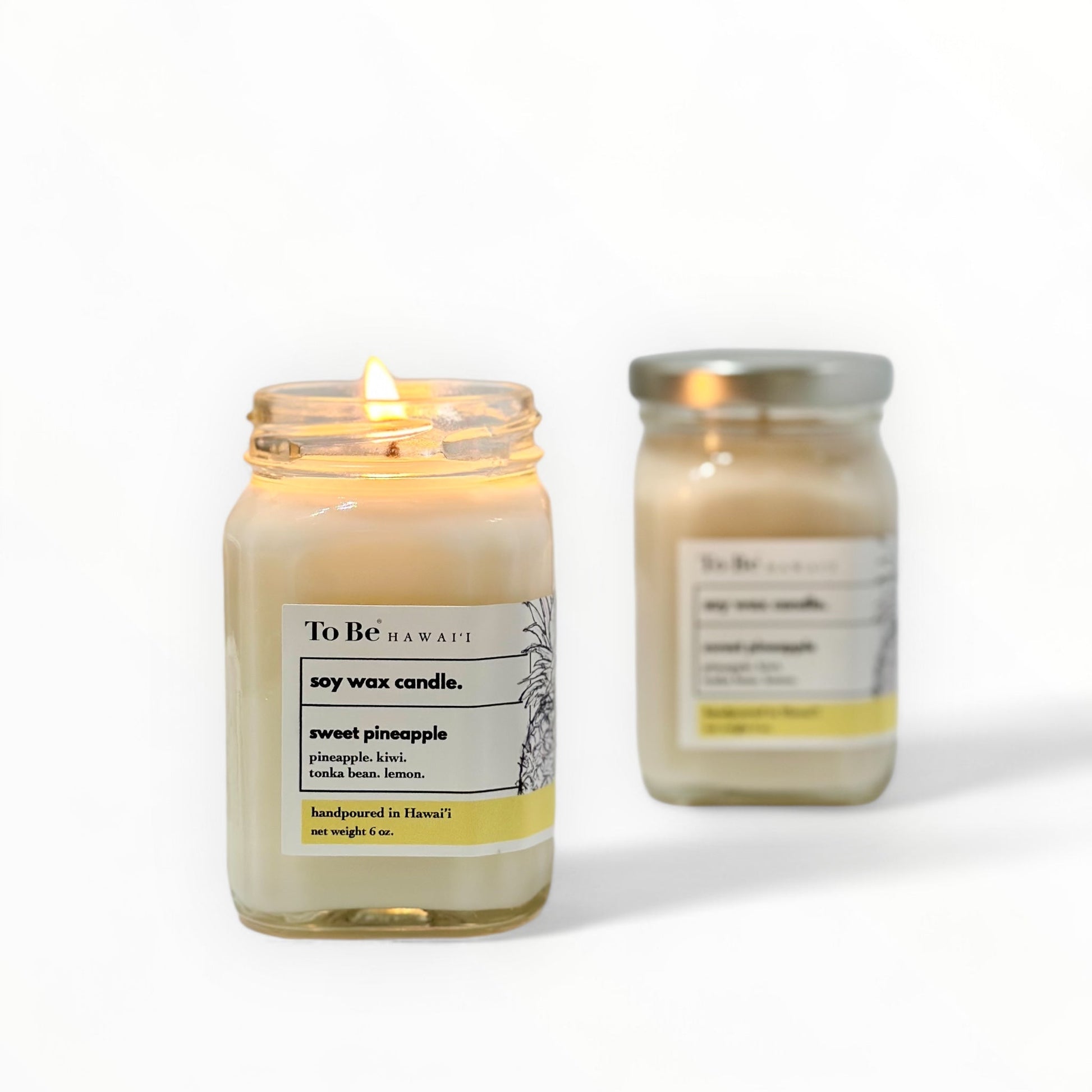 To Be Hawai'i Sweet Pineapple Soy Wax Candle Handmade Soy Candle To Be Hawai'i