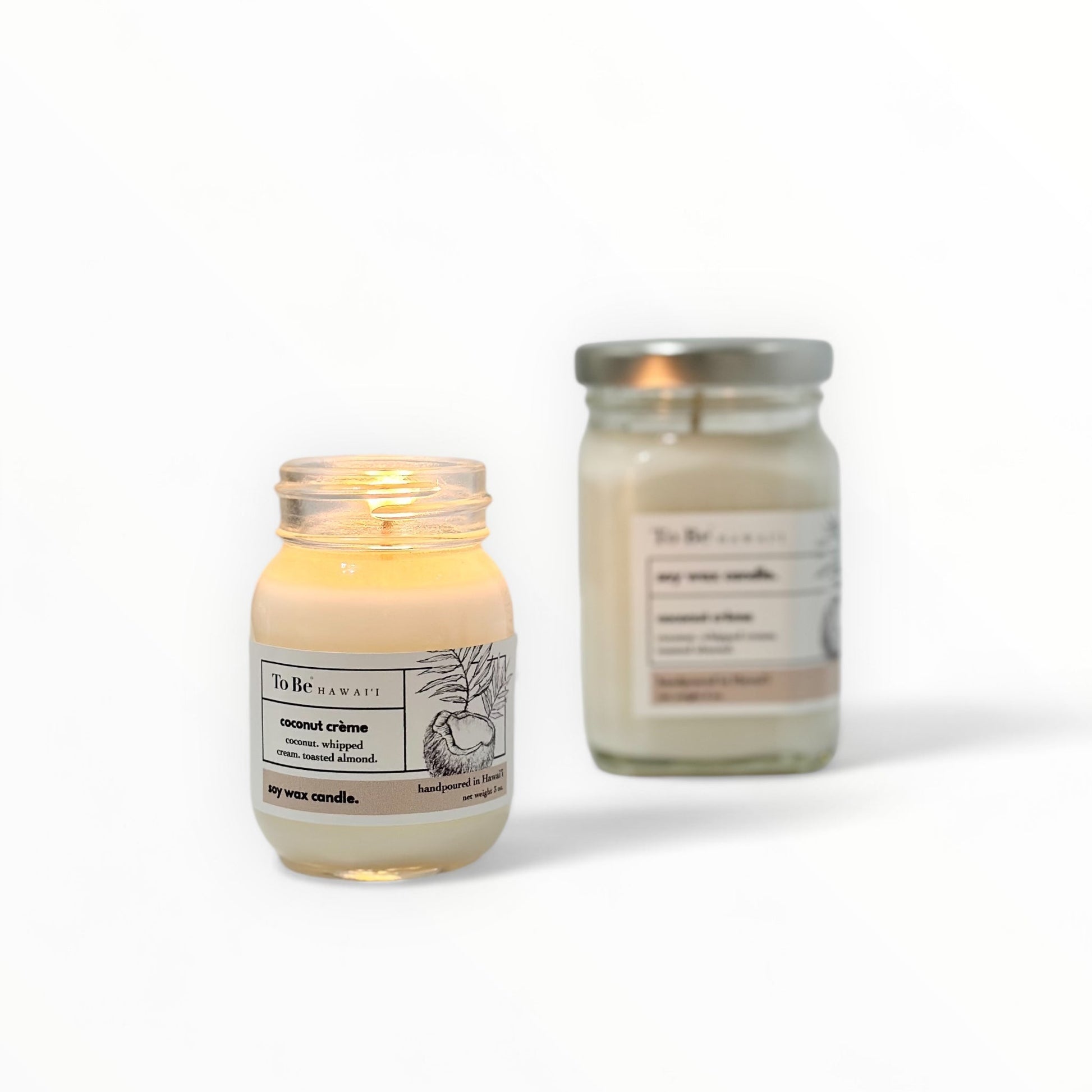 To Be Hawai'i Coconut Crème Soy Wax Candle Handmade Soy Candle To Be Hawai'i
