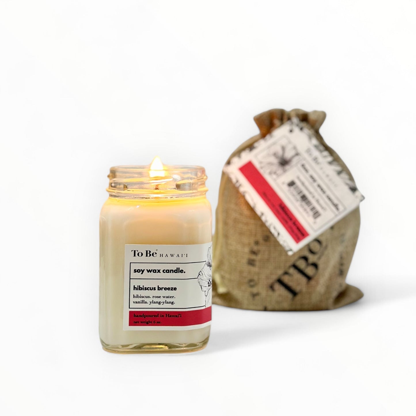 To Be Hawai'i Hibiscus Breeze Soy Wax Candle Handmade Soy Candle To Be Hawai'i