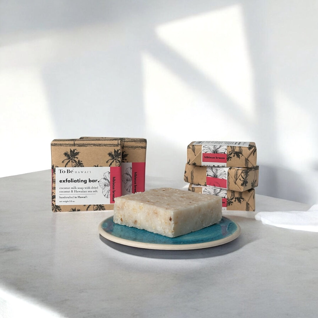 To Be Hawai'i Hibiscus Breeze Exfoliating Soap Bar Handcrafted Soap To Be Hawai'i