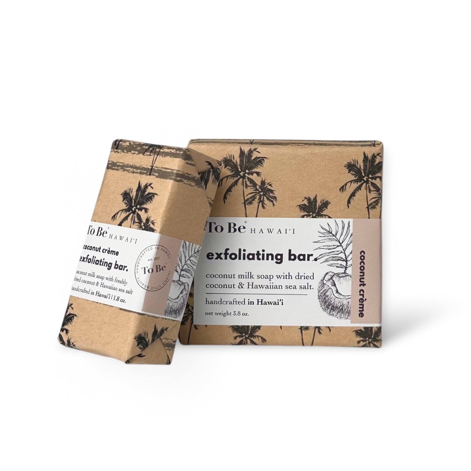 To Be Hawai'i Coconut Crème Exfoliating Soap Bar Handcrafted Soap To Be Hawai'i