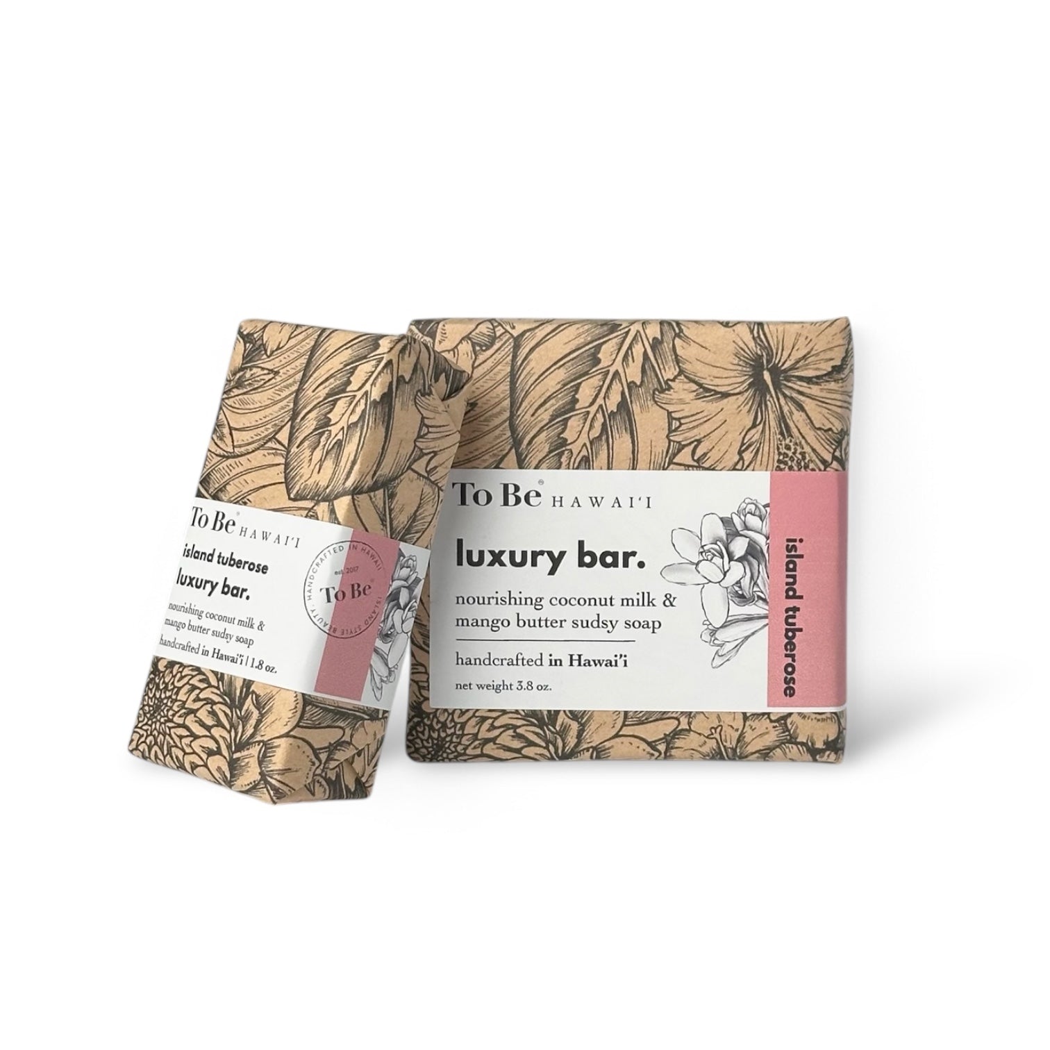 To Be Hawai'i Island Tuberose Luxury Soap Bar Handcrafted Soap To Be Hawai'i