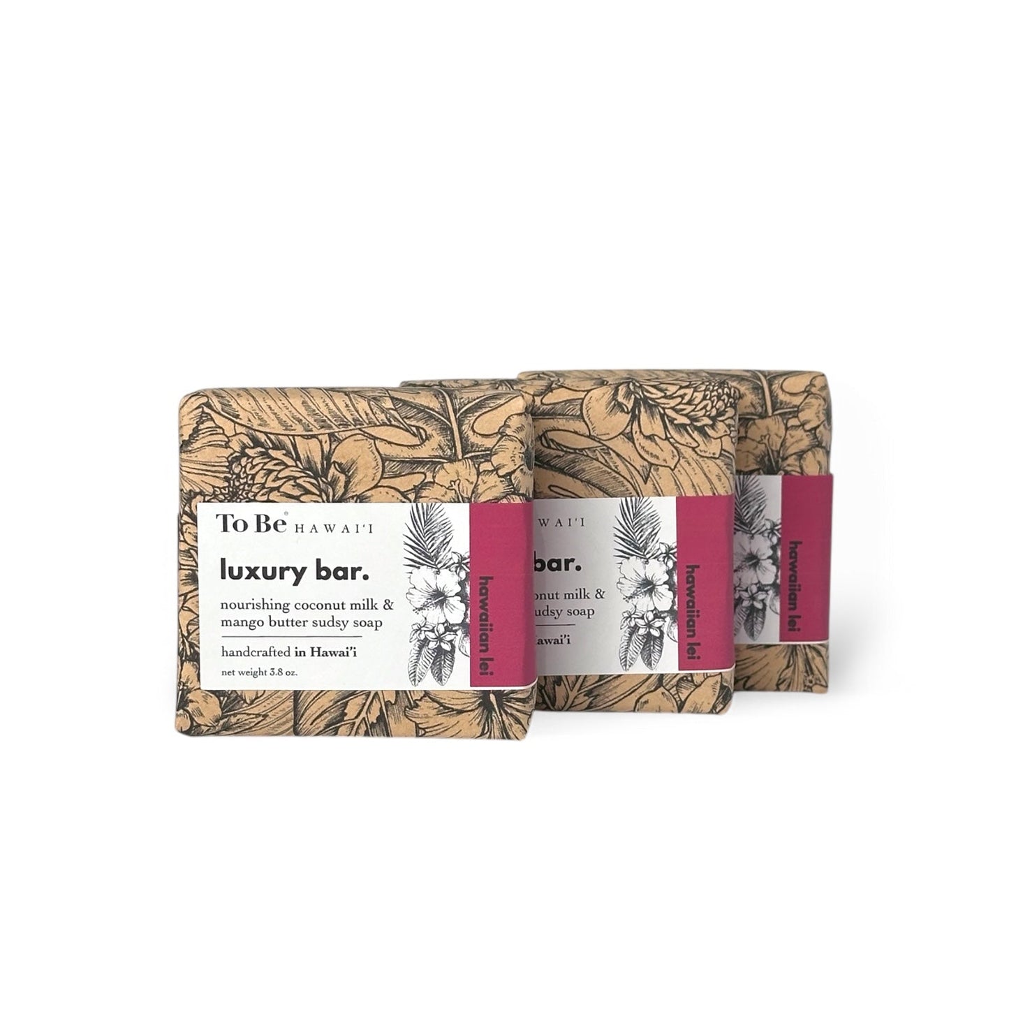 To Be Hawai'i Hawaiian Lei Luxury Soap Bar Handcrafted Soap To Be Hawai'i Everyday Luxury (3.8 oz)