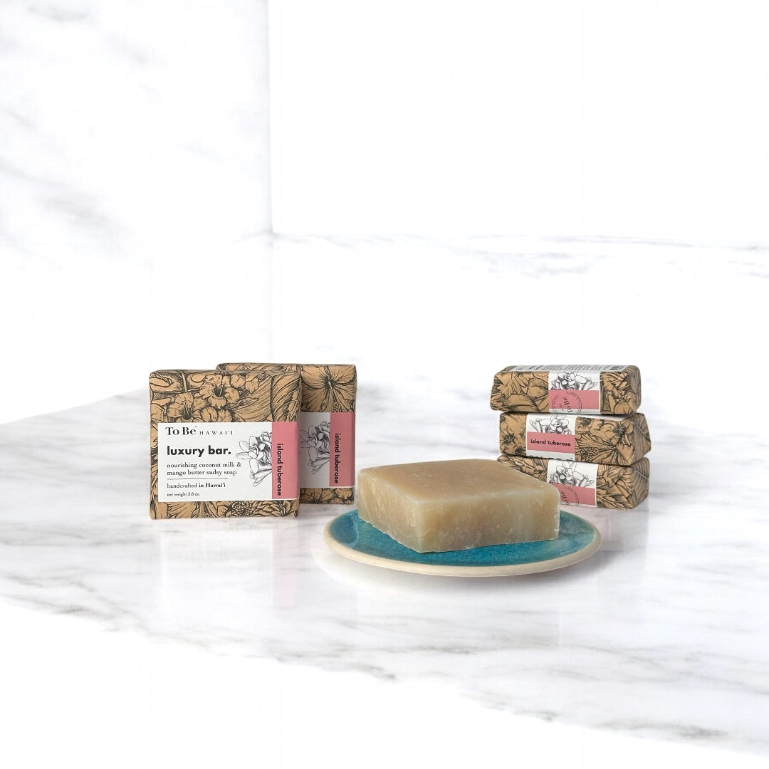 To Be Hawai'i Island Tuberose Luxury Soap Bar Handcrafted Soap To Be Hawai'i