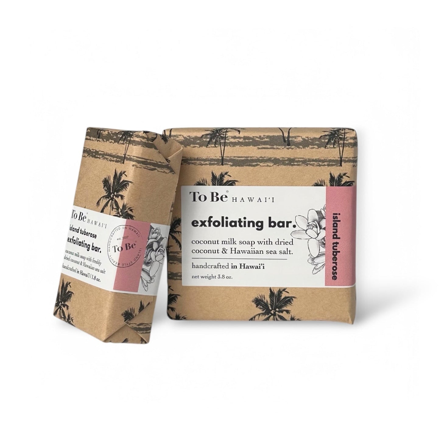 To Be Hawai'i Island Tuberose Exfoliating Soap Bar Handcrafted Soap To Be Hawai'i