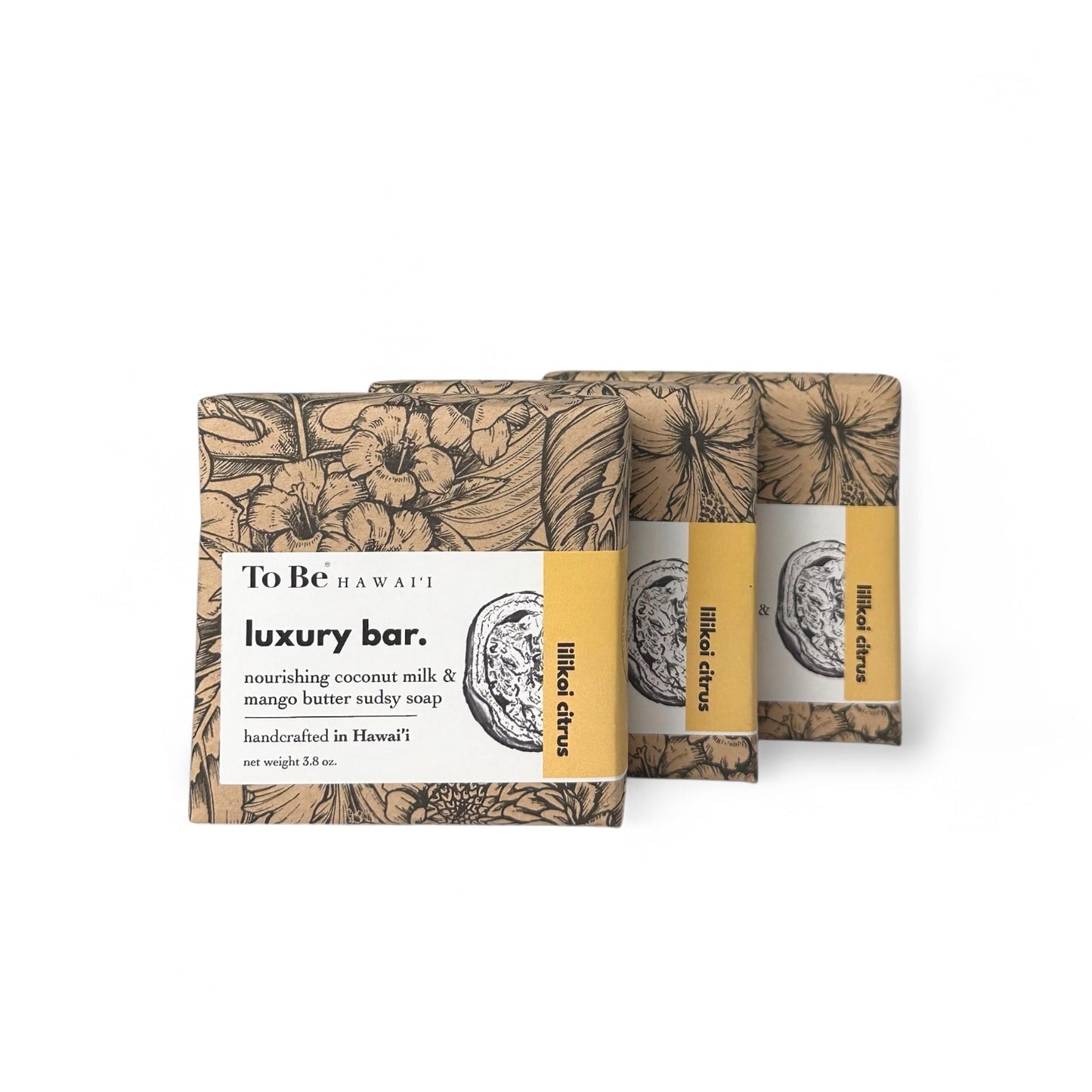 To Be Hawai'i Lilikoi Citrus Luxury Soap Bar Handcrafted Soap To Be Hawai'i Everyday Luxury (3.8 oz)