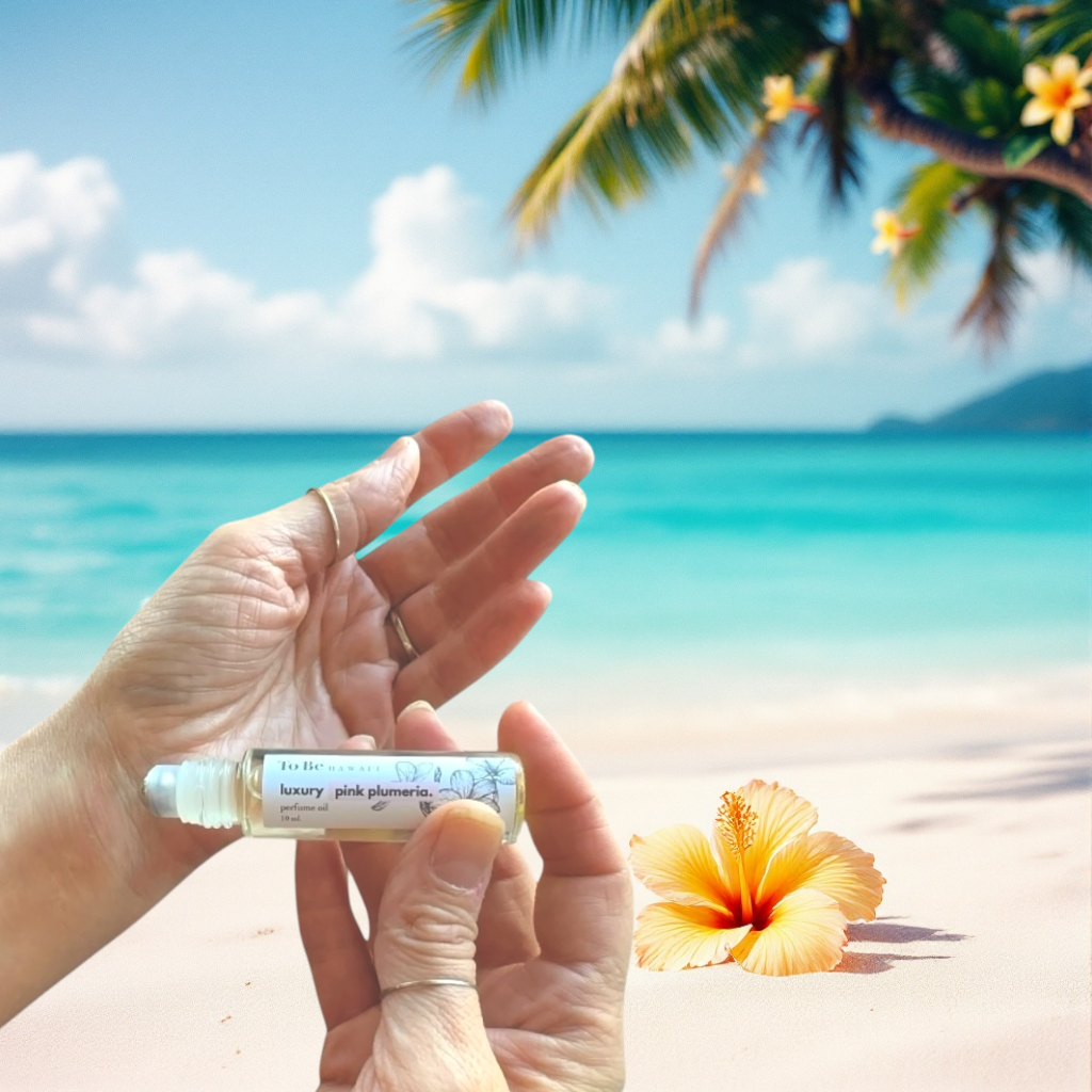 To Be Hawai'i Pink Plumeria Luxury Perfume Roller Bath & Body To Be Hawai'i