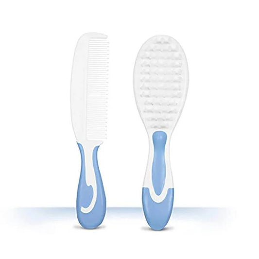 Wee Baby Gentle Hair Brush and Comb Set for Newborns – Scalp Massage, Safe Rounded Tips, Perfect for Delicate Hair Care