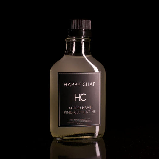 Happy Chap Pine + Clementine Shaving Collection Shaving Set Pasteur Pharmacy Aftershave Splash 4 oz