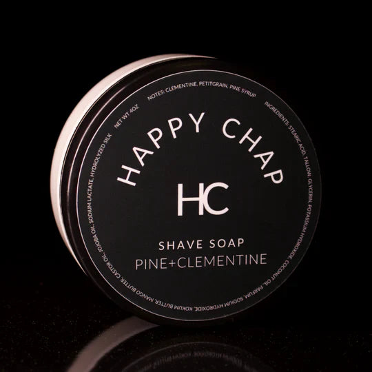 Happy Chap Pine + Clementine Shaving Collection Shaving Set Pasteur Pharmacy Shaving Soap 4 oz