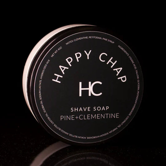 Happy Chap Pine + Clementine Shaving Collection Shaving Set Pasteur Pharmacy Shaving Soap 4 oz
