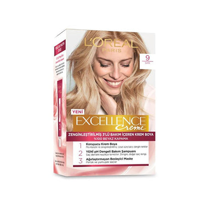 L'Oréal Paris Excellence Crème Tinte para el cabello - 100% cobertura de canas, color de larga duración