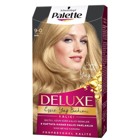 Palette Deluxe 9-0 Blonde - Long-Lasting Blonde Hair Dye for Vibrant Color
