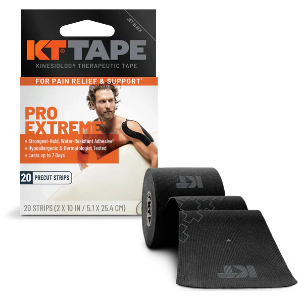 KT Tape Pro Extreme Kinesiology Tape, Black (Case of 8 x 20-Count Boxes) Medical Tape & Bandages Pasteur Pharmacy