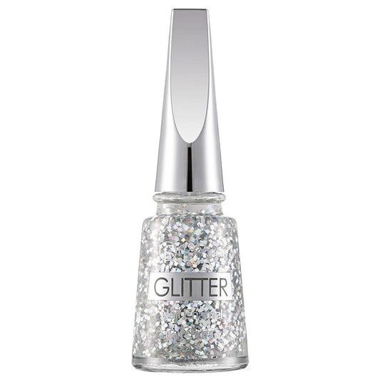 Vernis à ongles pailleté semi-transparent Flormar GL01 Stardust - Vernis à ongles semi-transparent longue tenue