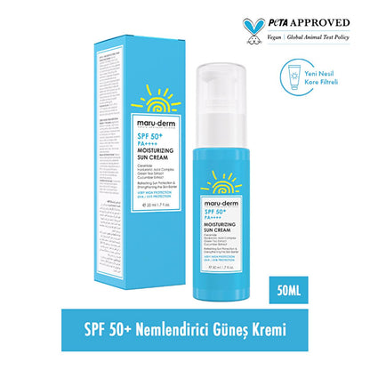 Lotion solaire hydratante SPF 50 Maruderm - Protection UVA/UVB, fini invisible