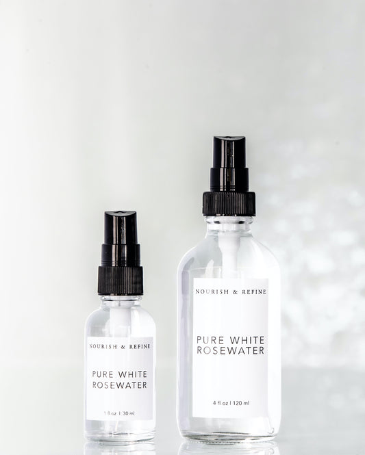 Nourish and Refine Pure White Rosewater Organic Face Mists Nourish and Refine