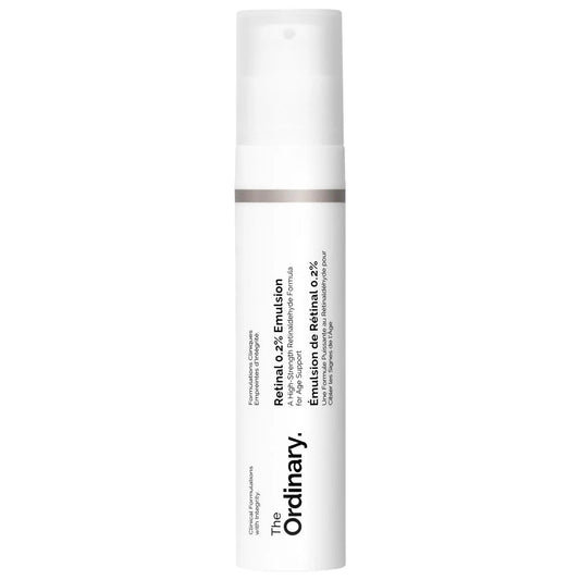 Sérum émulsion au rétinal 0,2 % : soin anti-âge rétinoïde haute résistance pour les ridules, les rides, les taches pigmentaires et le teint irrégulier