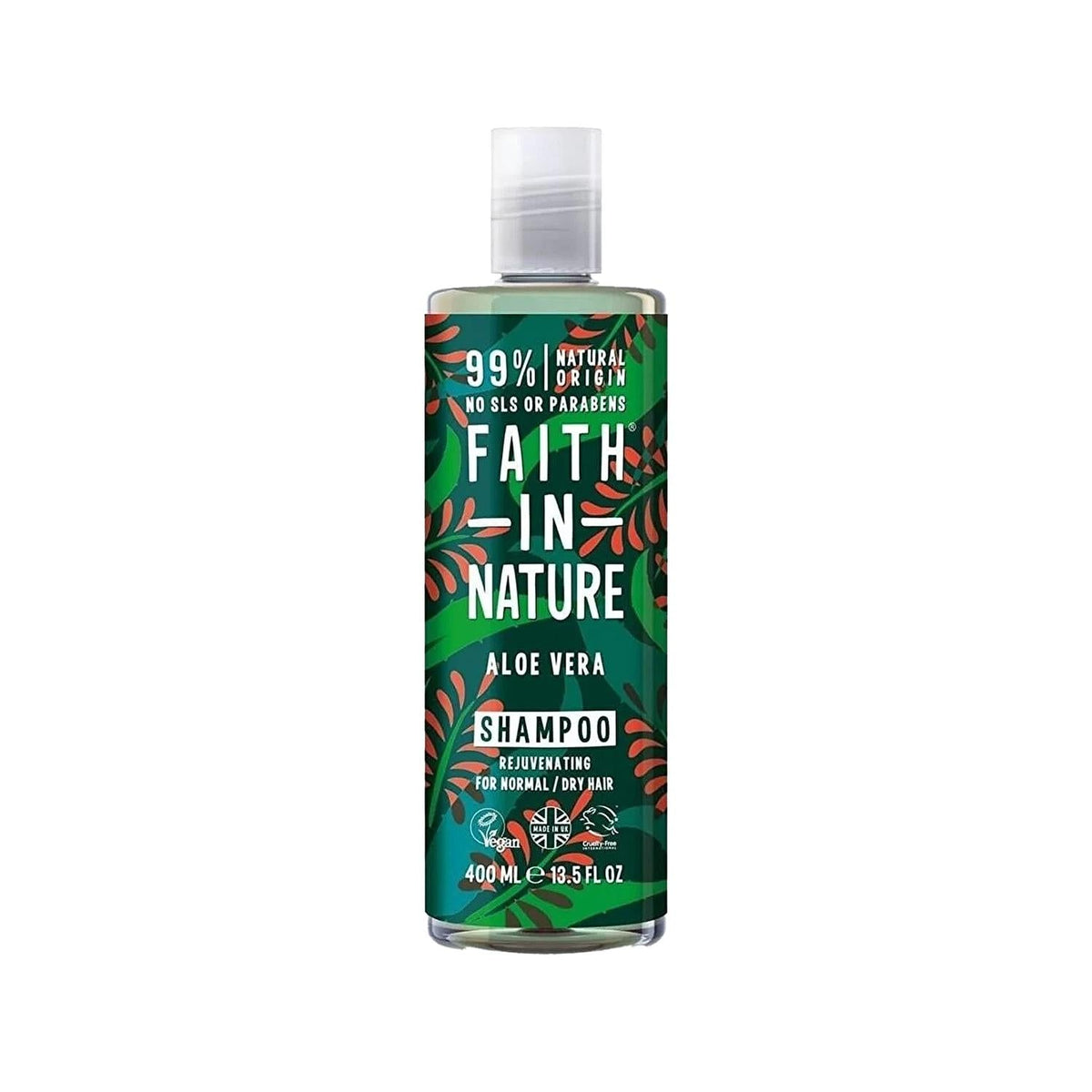 Faith In Nature Aloe Vera Shampoo for Normal to Dry Hair - Nourishing and Revitalizing, 13.53 fl oz