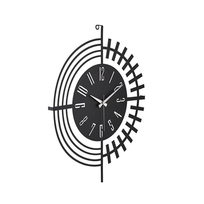 Horloge murale silencieuse en métal moderne Muyika 50x50 cm - Grande horloge décorative pour la maison, le bureau
